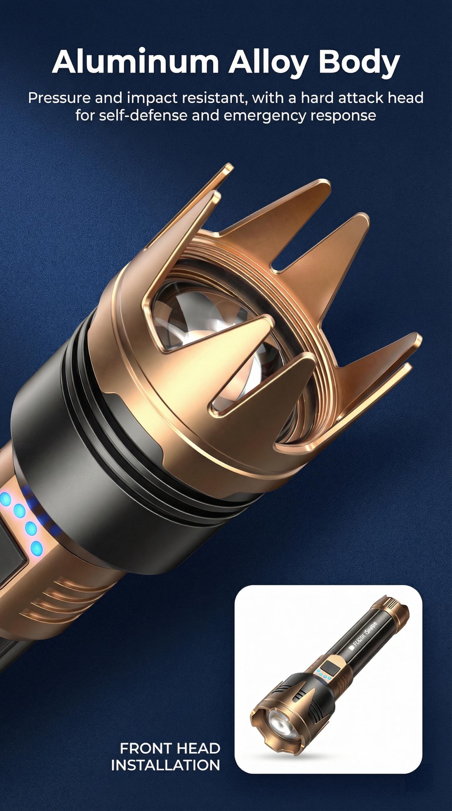 BlackPanda Viral Super Bright LED Flashlight Rechargeable, water resistant, High Lumens Torch Light for Camping & Emergency