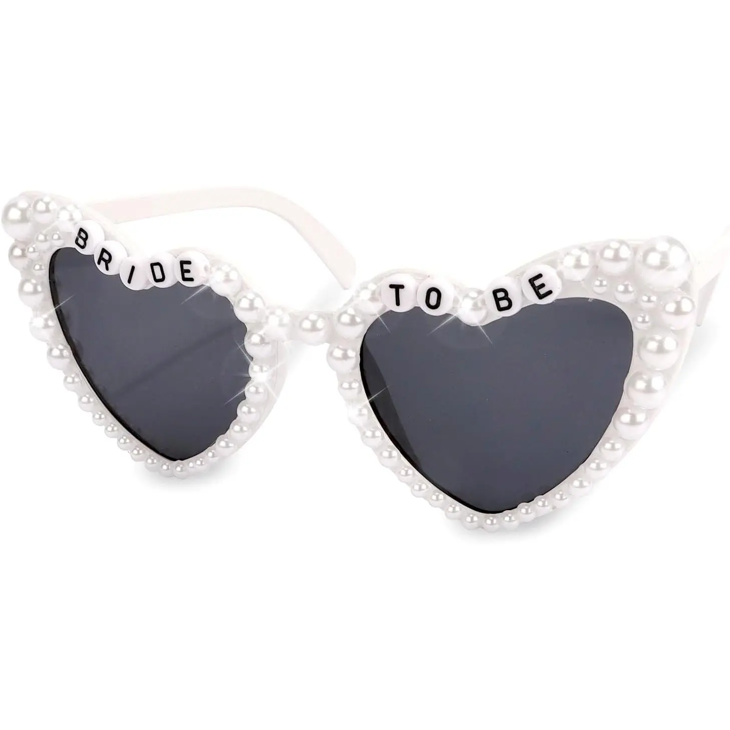 Bride Sunglasses for Bachelorette White Heart Sunglasses Bride to Be Sunglasses Womens Bachelorette Sunglasses