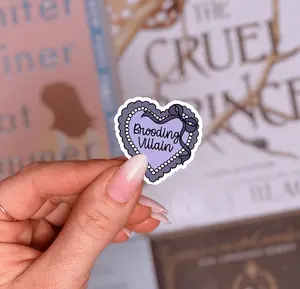 Brooding Villain Heart Sticker