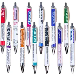 SAGAETR 12 PC Pharmacy Pens for Nurse & Pharmacist| Funny Drug Nursing Week Pharmacy Technician Gifts for Women Needle Vaccine Syringe Pill Medicine Pen Accessories Bulk