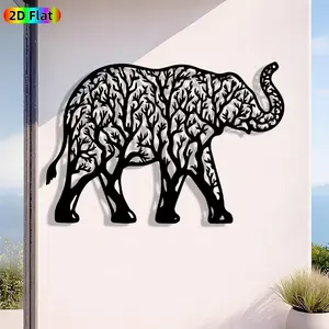 1pc Avant-Garde Elephant Metal Wall Art, Avant-Garde Elephant Statue Mural, Iron Craft, Perfect for Living Room, Garden, Zoo Corner Decor, Intricate Craftsmanship, Artistic Metalwork, Christmas Decor, Ideal Gift for Nature Lovers