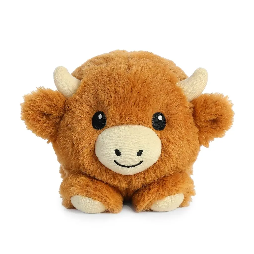 Baby Highland Cow Weighted Mini Plush Toy - Cuddly Companions, Microwaveable and Freezeable (Warm in Microwave, Cool in Freezer), Infused with French Lavender for Healing, Play, Coolable, Heatable