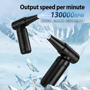 Rechargeable canned air dust collector: 130000 rpm high-speed brushless motor, 6000mAh battery, suitable for keyboard, car, cleaning, and office use