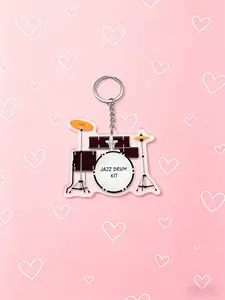 Acrylic Musical Instrument Keychain, Unique Gift for Music Lovers, Valentine's Day Present, Interesting Keychain for Sports Outdoor Backpack