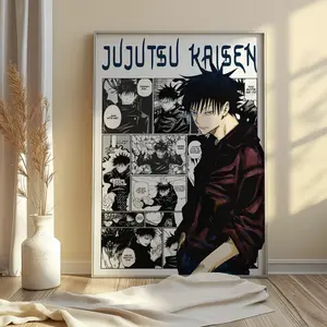 Megumi Fushiguro Poster Jujutsu Kaisen Matte Anime Print Manga Wall Art All Size - No Frame