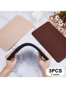 3Pcs Set Felt Bag Bottom Base Shaper with Sturdy Folded Edge, Anti-Sagging Support Board for Crochet & Knitting Bags, Strong Load-Bearing Purse Insert to Prevent Deformation, Black/Brown/Beige