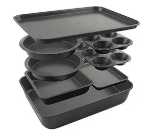 Elbee Home 8-Piece Nonstick Space Saving Baking  Pan Set