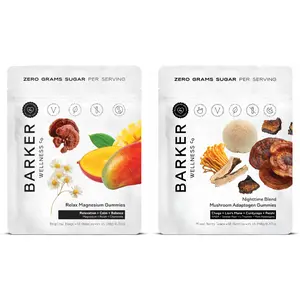 Barker Wellness R&R Duo Healthcare Gummies - Nighttime Mushroom & Relax Magnesium Gummies for Sleep & Relaxation - Zero Sugar - Natural Calm Support