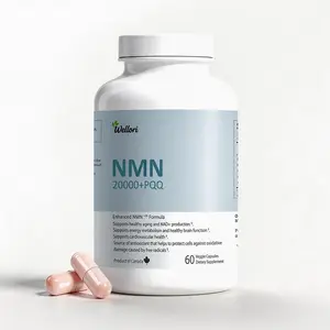 Kardashian's Anti-Aging Secret: Wellori NMN 20000+PQQ suplement, Pure NMN, Zero Filler, Support Resveratrol, GABA, PQQ, Passion Fruit Extract, 60Capsules