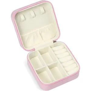 Travel Jewelry Case, Travel Jewelry Box, Mini Jewelry Travel Case, Jewelry Organizer Case, Portable Small Jewelry Organizer Storage Boxes - Best Gift for Women Girls.