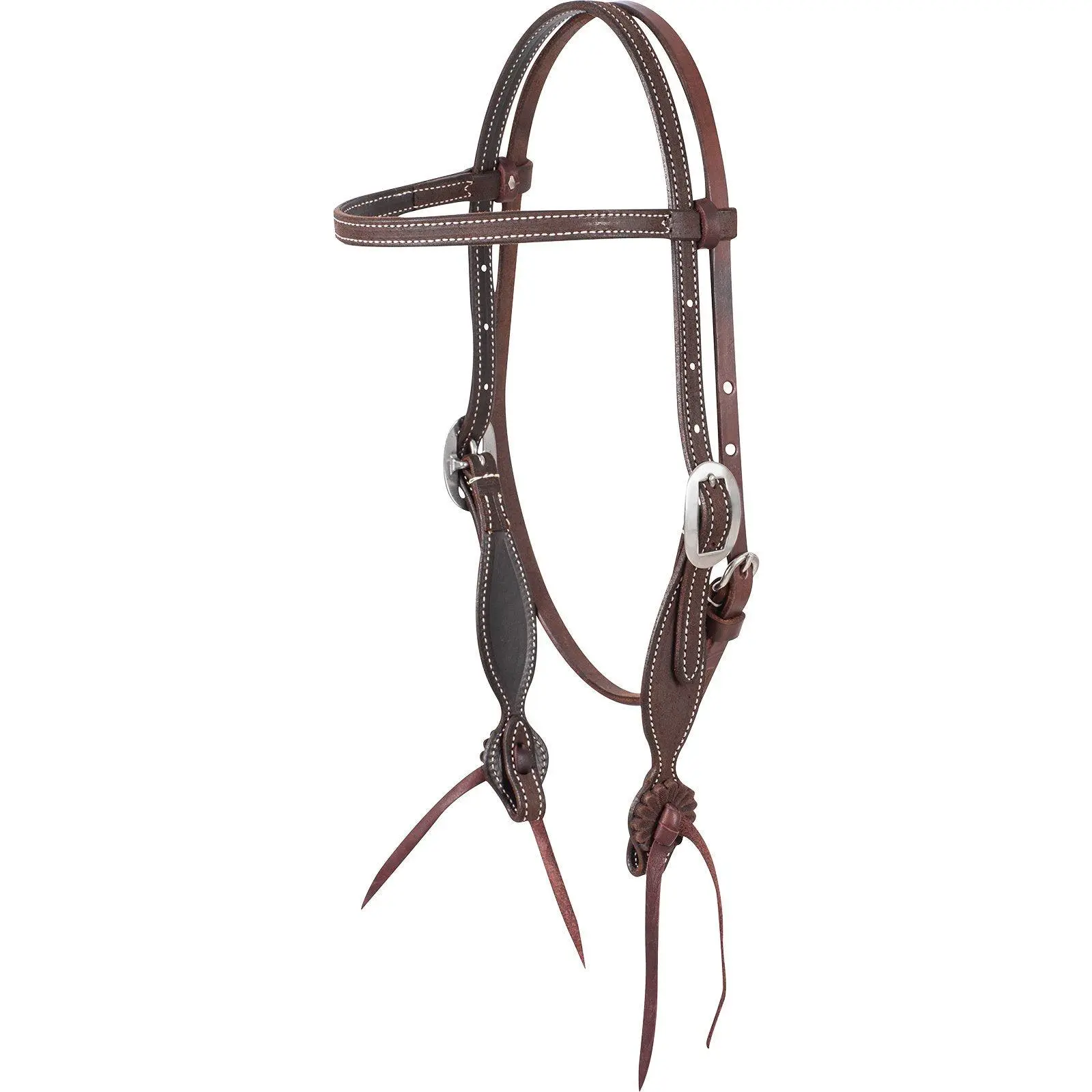 Martin Saddlery Browband Headstall with Rosette Strings