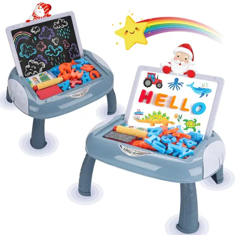 Children's Small Erasable Drawing Board Easel - Educational Toy with Erase & Redo, Comfortable Seating, Crafts, Artistic Artwork for Early Years Learning, Unisex Kids' Gift Idea