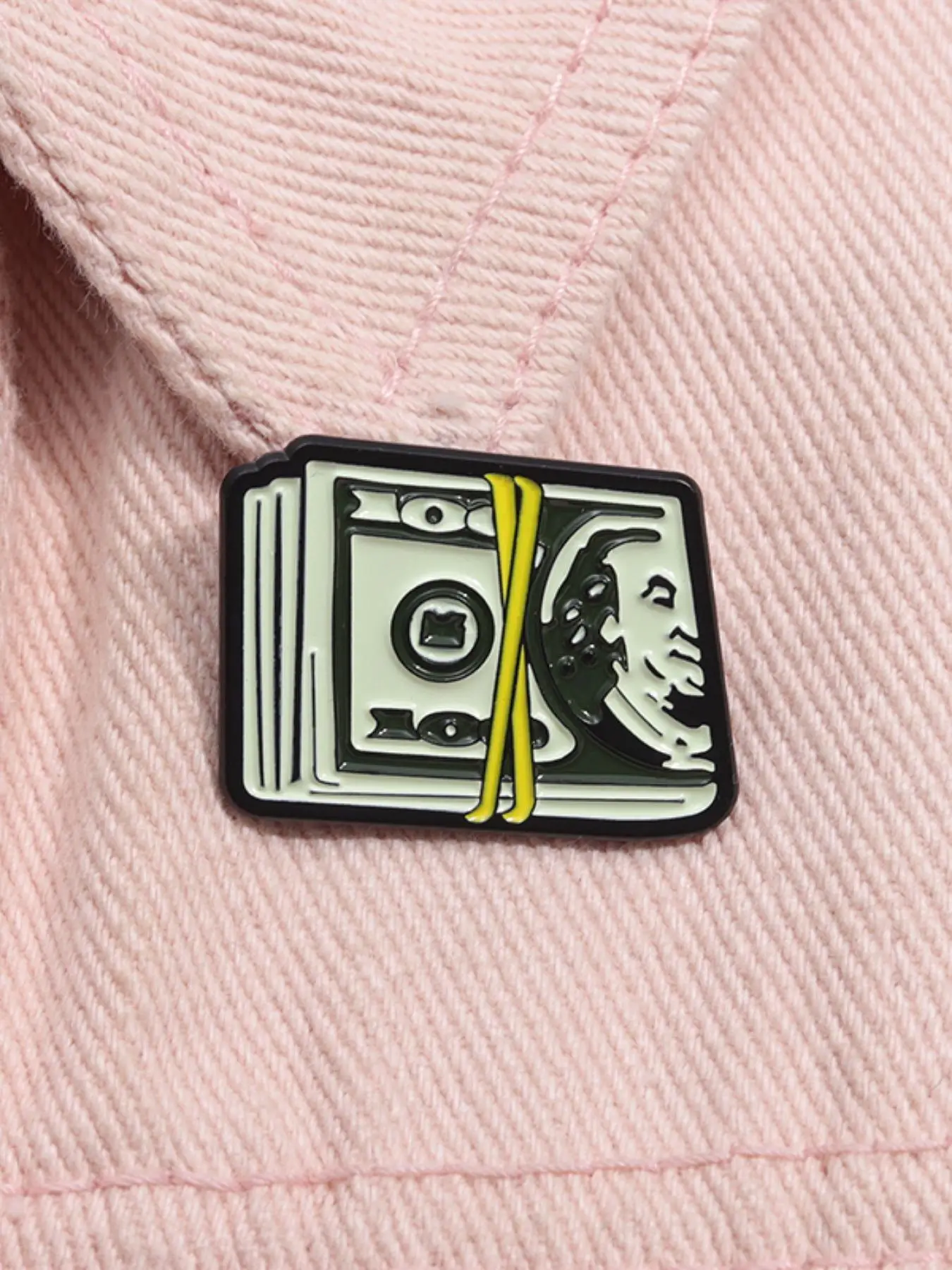 Summer Dollar Bill Design Brooch, Fashion Cute Alloy Badge for Men & Women for Party, Daily Clothing Decor, Trendy All-match & Exquisite Brooch for Bi