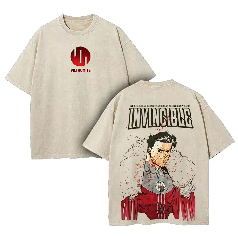 Invincible Printed Unisex Washed T-Shirt 1