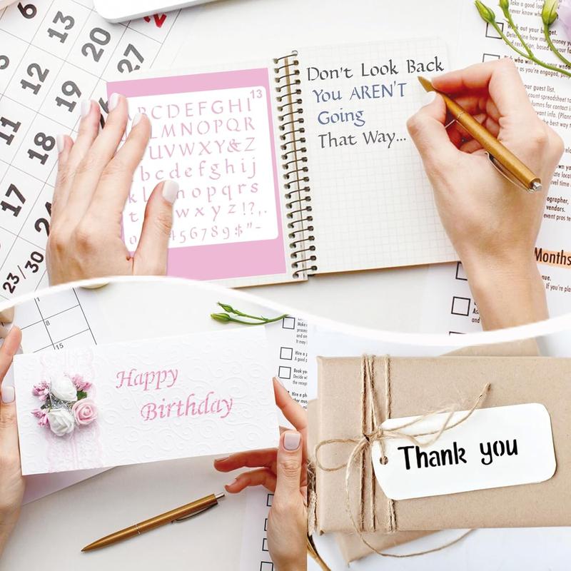 1/2 Letter Stencils for Painting on Scrapbook Journal  Small Number Template  Stencils on Art Craft Canvas Wall Fabric Rock (letter14)