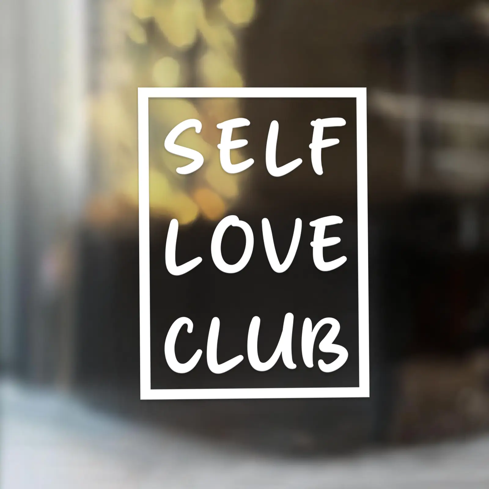 Self Love Club Joy Car Decal, Inspirational Decals for Vehicles, Positive Affirmation Vinyl Waterproof Bumper Sticker for Car, Truck, Wall & Window