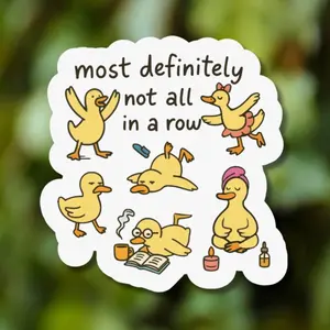 Funny Ducks Vinyl Sticker | Chaos Duck Graphic Decal | Waterproof Laptop, Water Bottle & Car Sticker