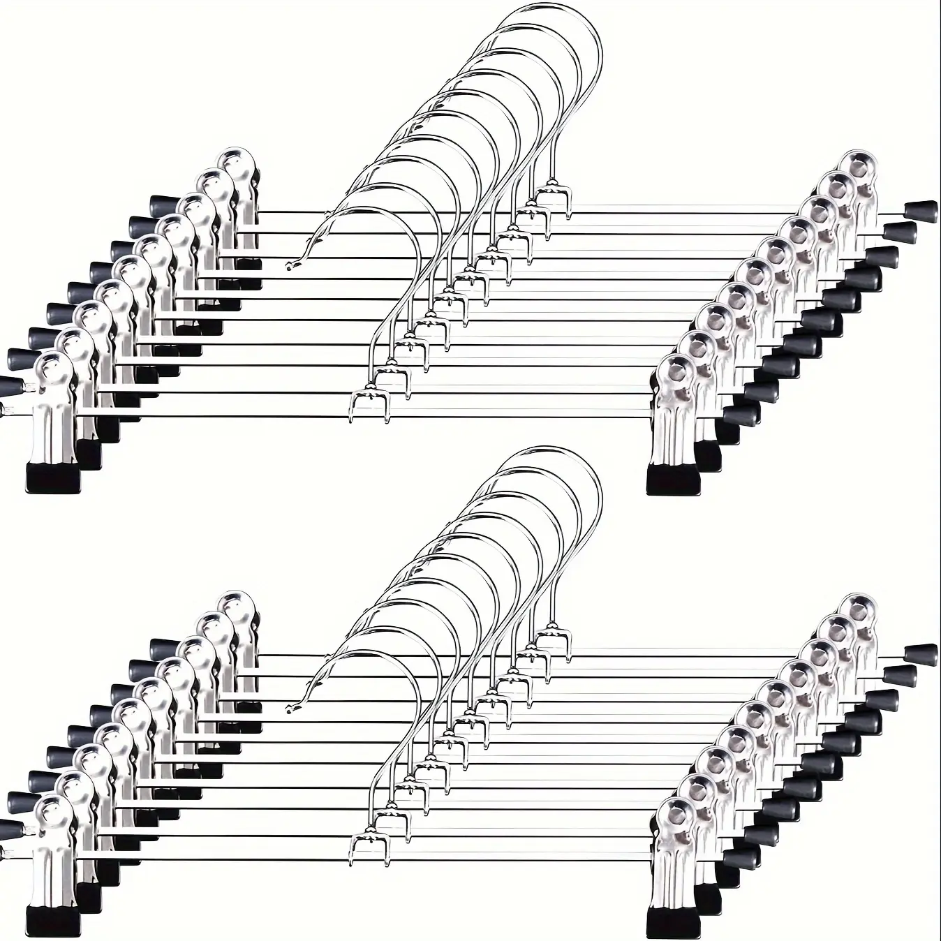 Curved Shape Hangers with Clips - Windproof Multifunctional Closet Storage Home Organizer for Hanging Pants, Bras - 20/30pcs Drying Hangers for Clothing Drying Home Supplies
