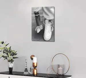 Trendy Teen Girl Wall Art Fashion Feminist Poster Black and White Girly Print Downtown Girl