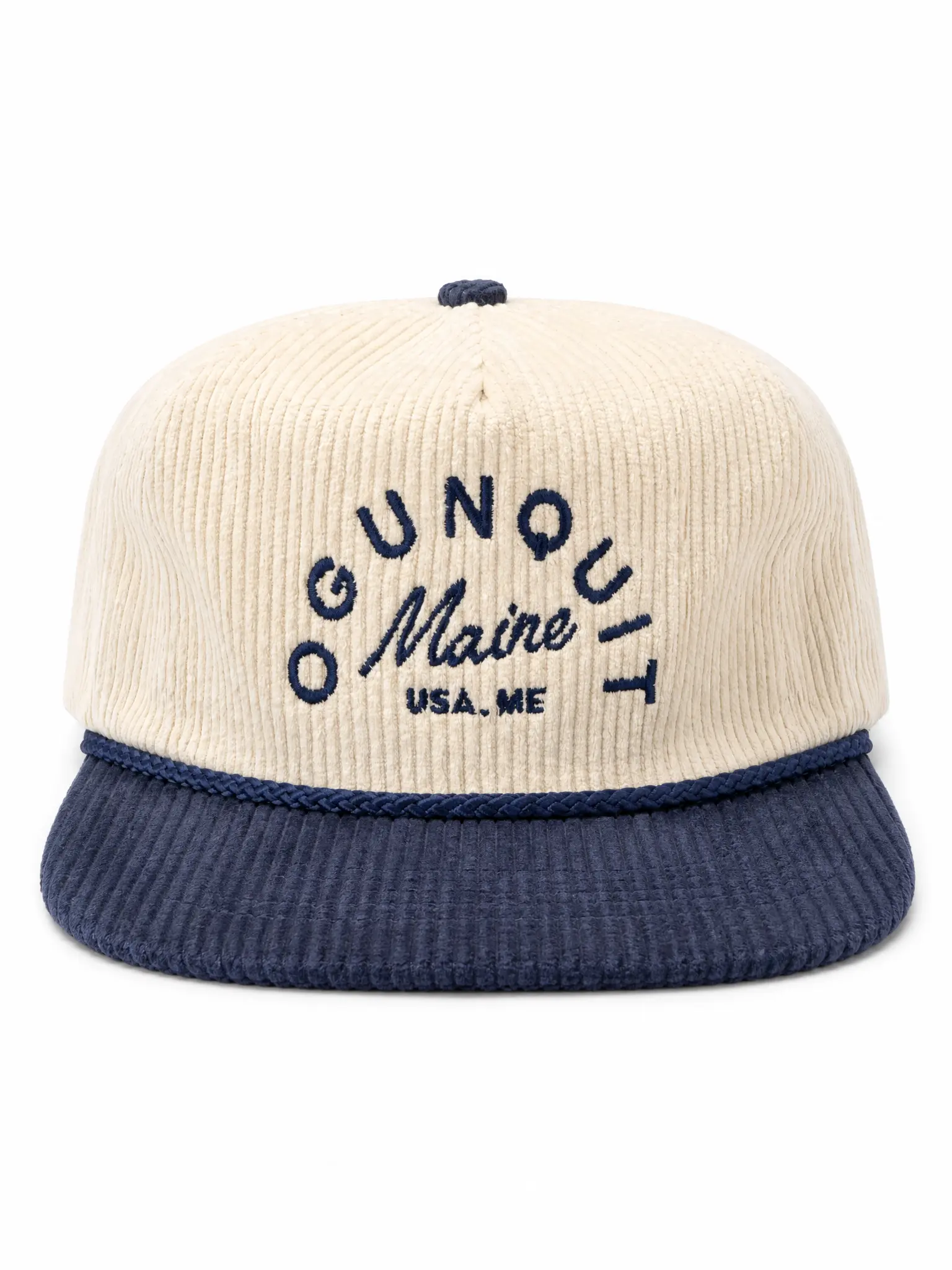 Cord Navy/Cream Hat - Ogunquit