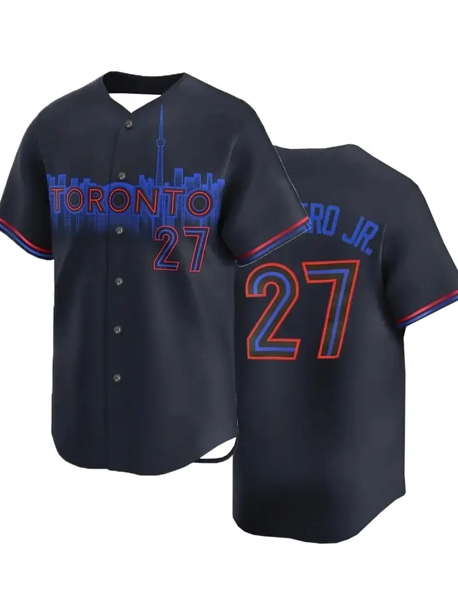 Men's Black Baseball Jersey Sewing Embroidery Loose Uniforms Breathable Outfits Casual Sports Short Sleeves Shirts Athletic Activewear Workout Clothes Workout Tops Buttons Toronto, Sportswear Jersey Top