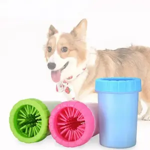 Portable Pet Paw Cleaner Cup, Dog Foot Washer with Soft Brush, Paw Cleaning Cup for Dogs & Cats, No-Rinse Paw Washing Tool
