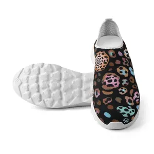 Unisex Colorful Leopard Print Slip On Shoes for Men & Women Viral Breathable Lightweight House Shoes Perfect for Home Yoga Walking the Dog Super Comfy Everyday Sneakers MOULDED Soles EVA Insoles Mesh Upper Lining - Boy, Footwear
