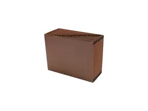 Smead 70425 A-Z Open Expanding File, 21 Pockets, Letter, Leather-Like Redrope