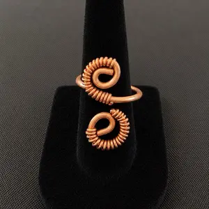 Handcrafted Adjustable Copper Spiral Ring