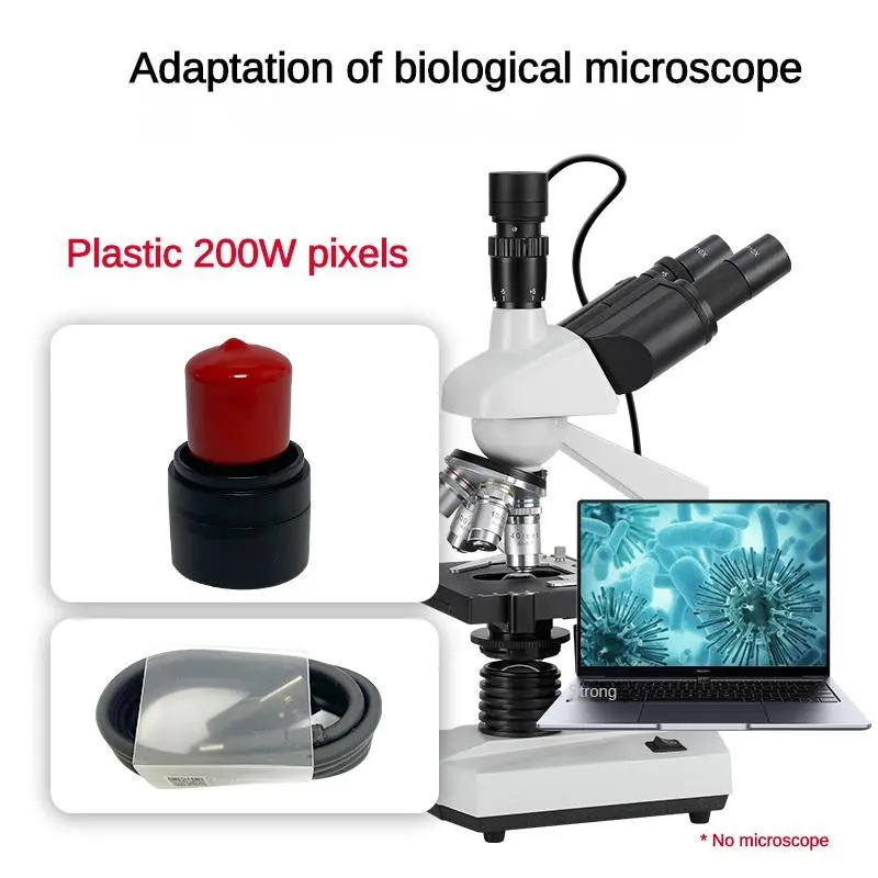 LCD Digital Microscope with Biology Compound Lens, 200W Pixel High-Definition Electronic Eyepiece, 2000 Resolution, 23.2mm Tube Diameter, Classroom Supplies for School Labs, PC Observation with HD Image