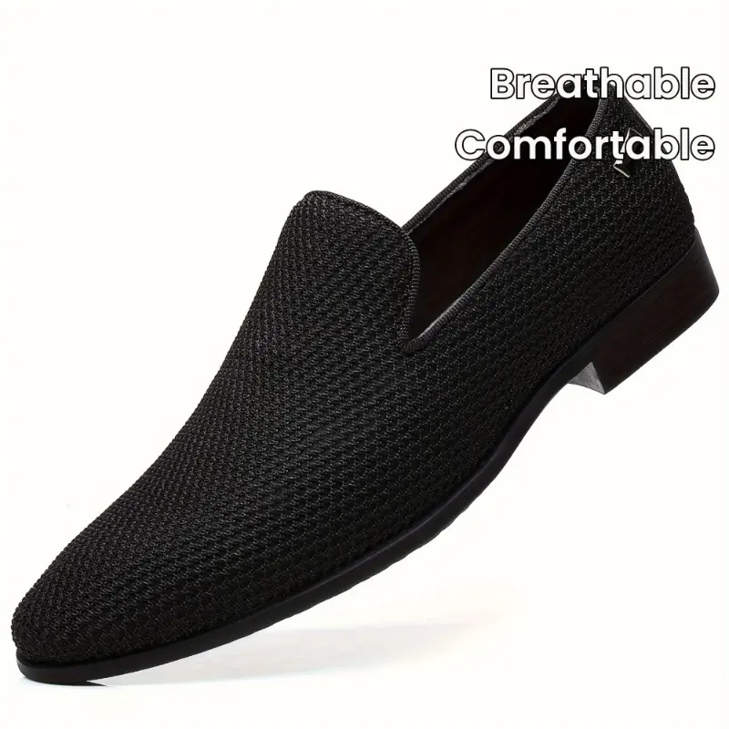 Men's Navy Blue Formal Flat Tuxedo Loafers - Solid Color, Breathable Superfine Fiber Cloth, Round Toe Slip-On Dress Shoes with Rubber Sole for Wedding, Party (Sports & Outdoor Accessories)