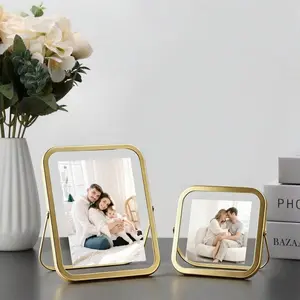 1pc Modern Minimalist Metal Photo Frame With Clear Acrylic Front, Gold Or Black Decorative Picture Frame For Home Living Room Bedroom Decor