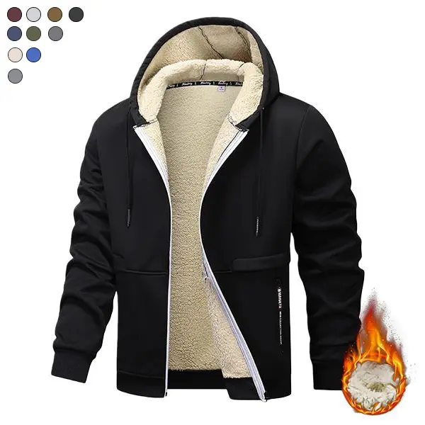 Men’s Printed Zip-Up Drawstring Hooded Sweatshirt - Regular Fit, Comfortable Cozy Polyester Lined, Casual Warm Long Sleeves, Pocket Design, Machine-Washable, Ideal for Autumn Winter Everyday Menswear, Comfortable Men's Hoodies, Cozy Men's Hoodies