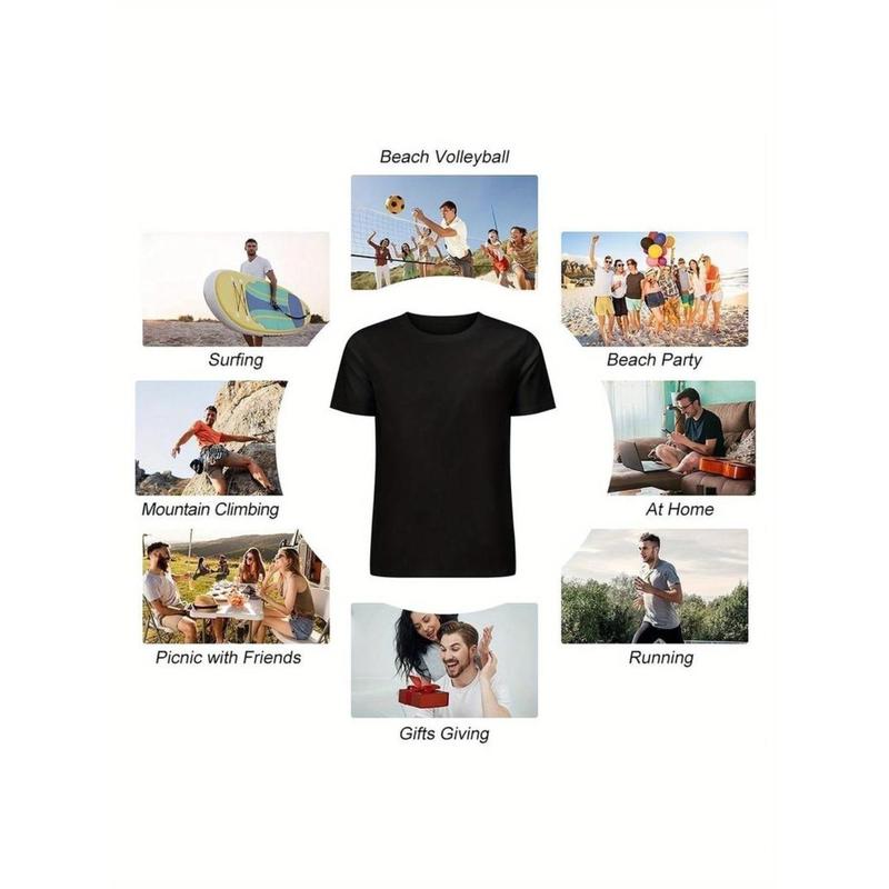 Men 1Pcs Casual Comfortable 100% Cotton Double - Sided Digital Printing T - Shirt With Healthy Lifestyle Theme