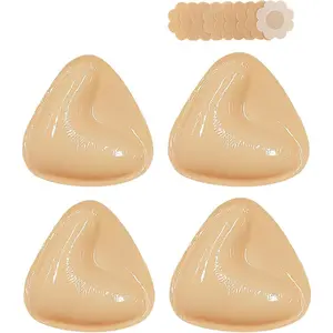 DEPOVOR Ultra Boost Inserts Double-Sided Adhesive Pads Sticky Bikini Padding Inserts for Sports Bra Swimsuit