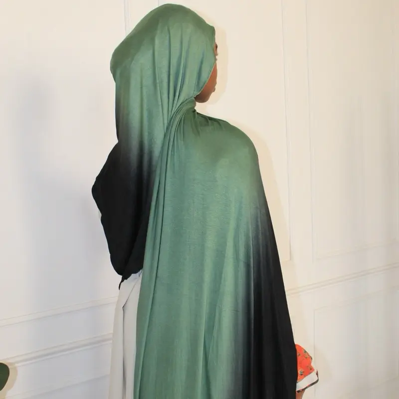 Ombré Jersey Hijab, Soft Breathable Lightweight Hijab for Women, Comfortable Daily Wear Headscarf