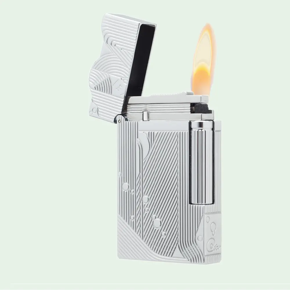 [One Piece] Sleeping Mermaid DUPONT Silver Sanji Lighter Metal Brass Luxury Gift