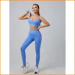 Women's Summer Yoga 2 Piece Set Glute Enhancing Sports Tank Top & High Waisted Leggings 5 Color Options Breathable Comfortable Activewear