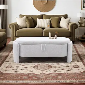 Lifestyle Pallid Sackcloth living room Ottoman