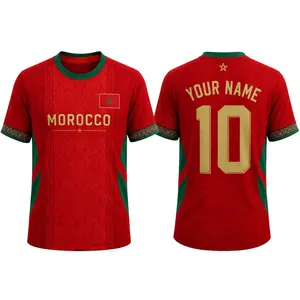 Morocco Soccer Jersey - Custom Name & Number Football Shirt - Team Morocco Fan Gear