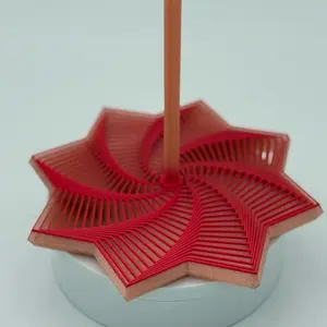 Expanded Sensory Fidget Star - Red Star Design for Stress Relief and Fun Play Whirling Spiral with Handle, Very Satisfying Sight and Sound with Hypnotizing Visual Fidget Toy