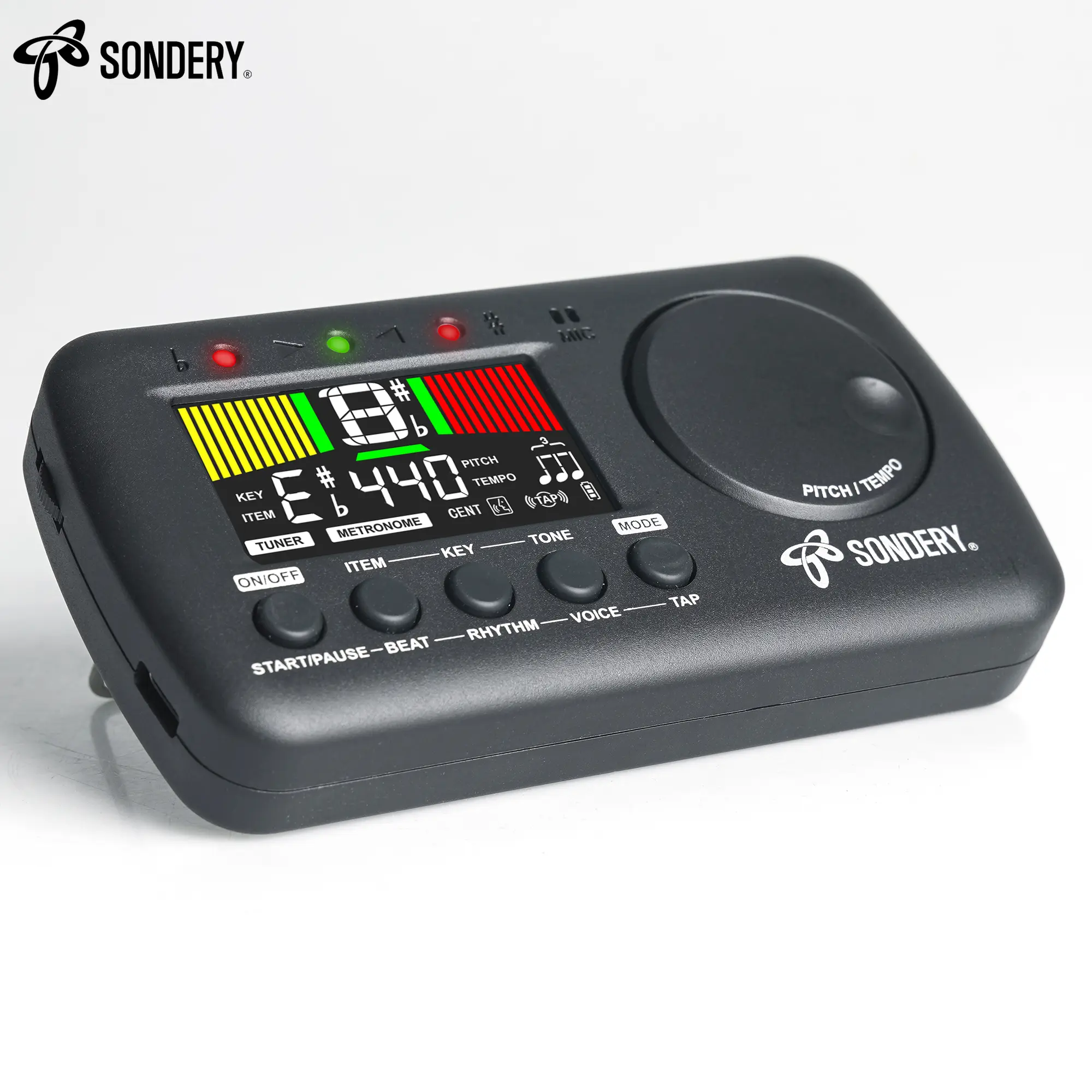 Sondery Digital Metronome Tuner 3 in 1, English Vocal Counting ...