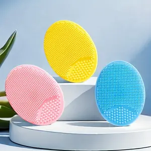 Face Scrubber Exfoliator, Face Cleansing Brush Pore Pad for Deep Cleaning Light Beige Care