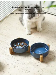 Ceramic Slow Feeder Bowl for Medium Dogs and Puppies - Anti-Spill, Choke-Preventing Universal Pet Feeding Bowl, Ceramic Bowl
