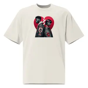 Broken Hearts Mend Oversized faded t-shirt