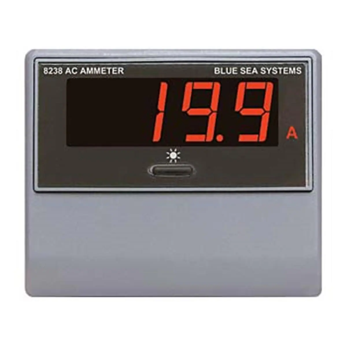 Blue Sea Systems 8238 Digital AC Ammeter, 2.90" W, 0 to 150 A, 3 Levels, with Current Transformer, Backlit Digital Ampere Meters, 0 To 150 Amps