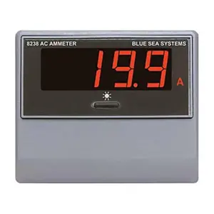 Blue Sea Systems 8238 Digital AC Ammeter, 2.90" W, 0 to 150 A, 3 Levels, with Current Transformer