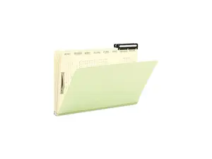Smead 78208 Pressboard Mortgage File Folder with Dividers & Metal Tab, Legal, Green, 10/Box