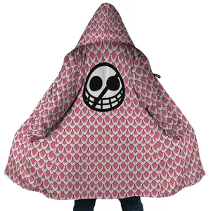Donquixote Doflamingo Dream Cloak Coat, Anime Pirate Men's Women's Hooded coat, Fleece Jackets Coats, Gift For Men And Women