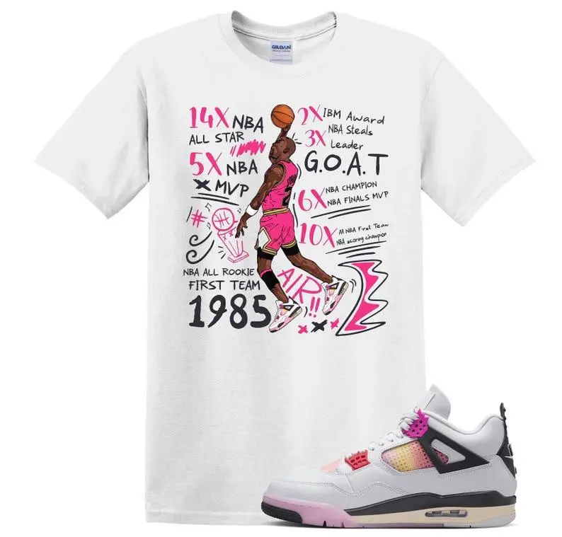 J4 Comic Matching T Shirt, MJ GOAT Dunk Graphic Shirt, 90s Hip Hop Tee, Gift For Women and Man, Unisex T-Shirt, Sneaker Head Gift